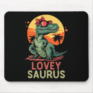 Dino Dinosaur Lovey-saurus T-rex Funny Trex  Mouse Pad
