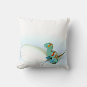 Dino Dinosaur Pushing An Egg Photo Pillow Cushion