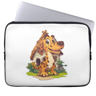 Dino Dog – Prehistoric Funny Pup Laptop Sleeve
