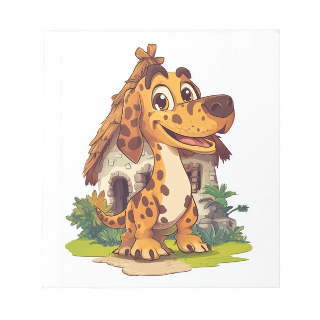 Dino Dog � Prehistoric Funny Pup Notepad (Front)