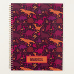 Dino Doodle Silhouettes Kids Dinosaur Planner<br><div class="desc">Dino Doodle Silhouettes Kids Dinosaur Personalized Cute Prehistoric Pattern.</div>