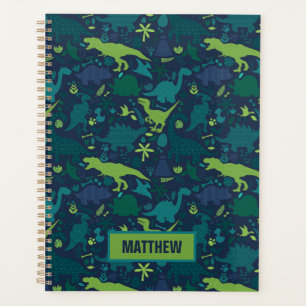 Dino Doodle Silhouettes Kids Dinosaur Planner