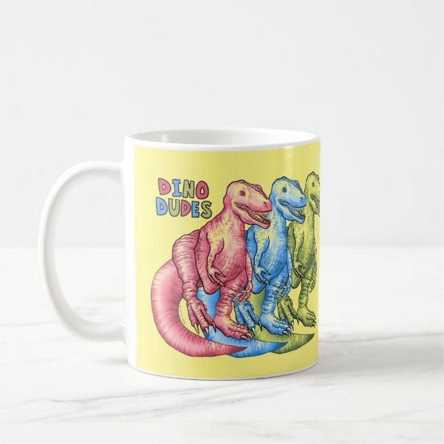 Dino Dudes Dinosaures Mug (Gauche)