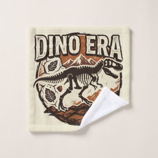 Dino Era Vintage T-Rex Fossil Wash Cloth