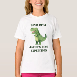 Dino Explorer Sister Dinosaur Birthday Party  T-Shirt