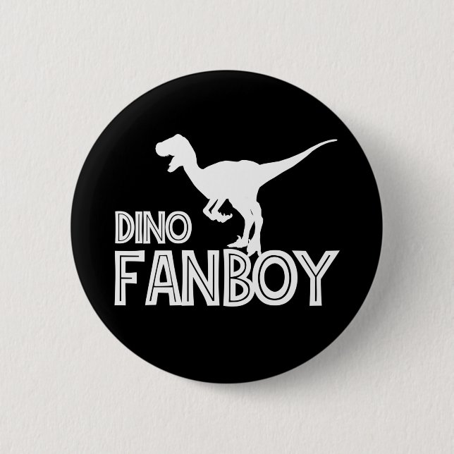 Dino Fanboy - Dinosaur Lover 2 Inch Round Button (Front)