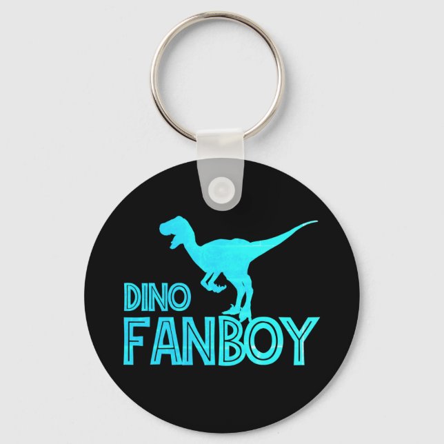 Dino Fanboy - Dinosaur Lover Keychain (Front)