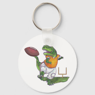 Dino Football Player Keychain