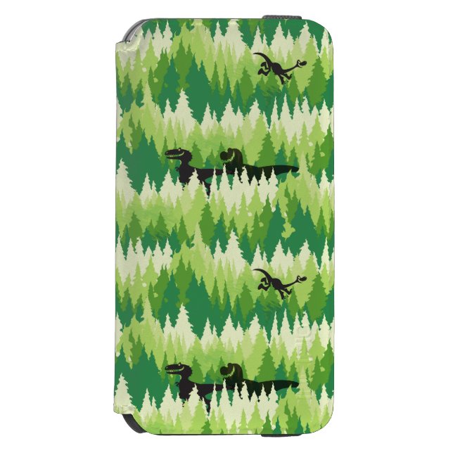 Dino Forest Pattern Incipio iPhone Wallet Case (Folio Front)