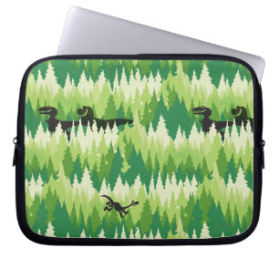 Dino Forest Pattern Laptop Sleeve