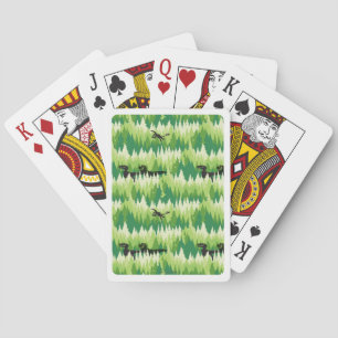Dino Forest Pattern Playing Cards