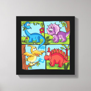 Dino Friends Canvas Print