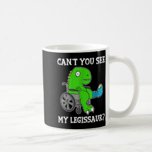 Dino Funny Get Well Broken Leg Gift Dinosaur With Coffee Mug