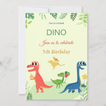 Dino invitation anniversaire