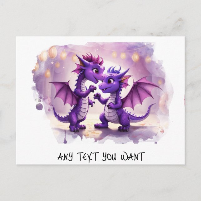 *~* Dino Invitation Dance AP48 Photo Dragon Carte  (Devant)