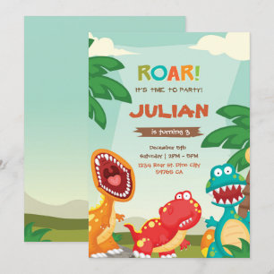 Dino Invitation Dinosaur Party