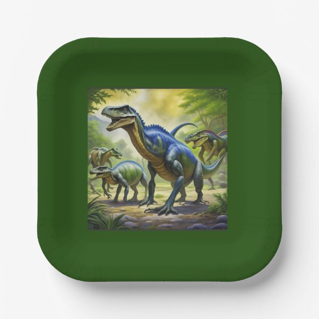 Dino Jungle Adventure  Paper Plate (Front)