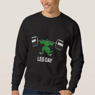 Dino Leg Day Bodybuilding Powerlifting Gym Lifting Sweatshirt