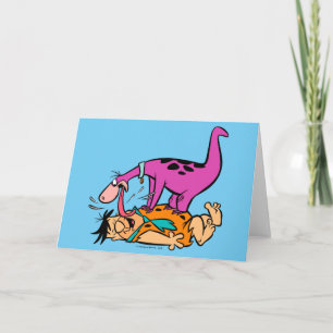 Dino Licking Fred Flintstone Card