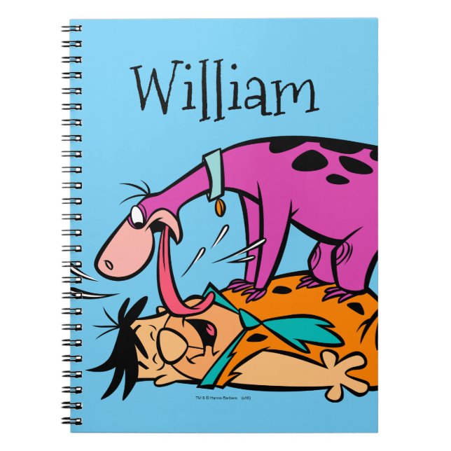Dino Licking Fred Flintstone Notebook (Front)