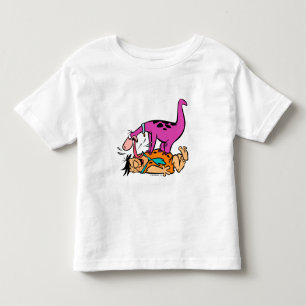 Dino Licking Fred Flintstone Toddler T-shirt