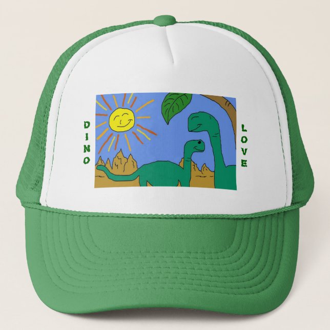 DINO LOVE - I LOVE DINOSAURS Hat (Front)