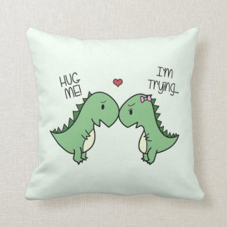 Dino Love Pillow! Throw Pillow