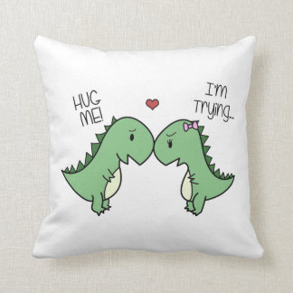 Dino Love Pillow! Throw Pillow