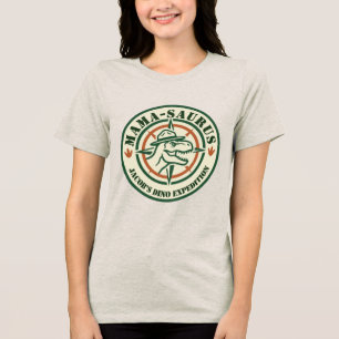 Dino Mamasarus Shirt, Dinosaur Birthday Party Tri-Blend Shirt