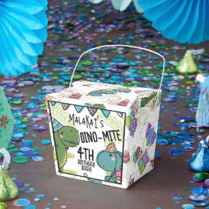 Dino-Mite Kid's Birthday Party Dinosaur Favor Box