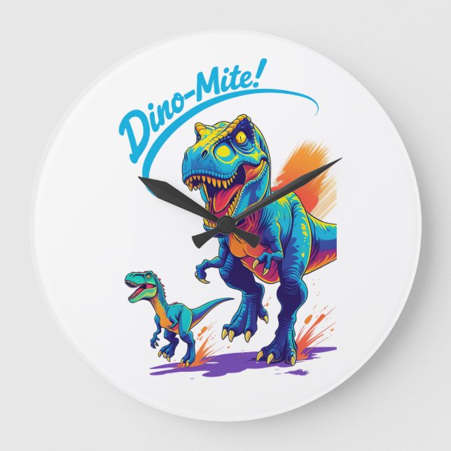 Dino-Mite Large Clock (Front)