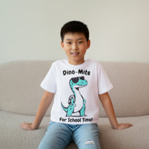 Dino-Mite pour le T-shirt pour les enfants de l'éc