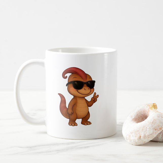 Dino mug for good mood "Kammli 'Cool'" (With Donut)