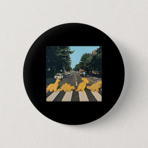 Dino Nuggets Crosswalk Funny Dinosaur Rock Lover 2 Inch Round Button