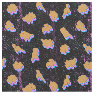Dino nuggets party time fabric