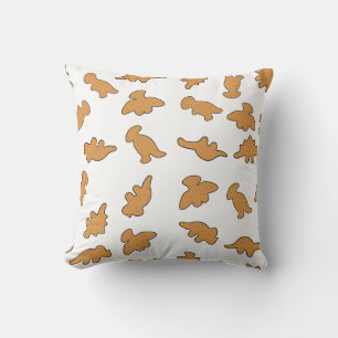 Dino Nuggets Pattern Throw Pillow
