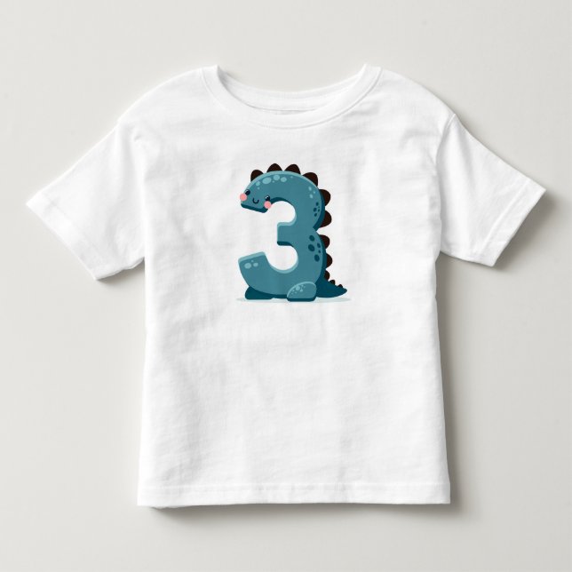 Dino number Tree Toddler T-shirt (Front)