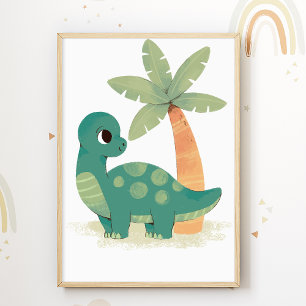 Dino Nursery Poster Dinosaurs Kids Room Print