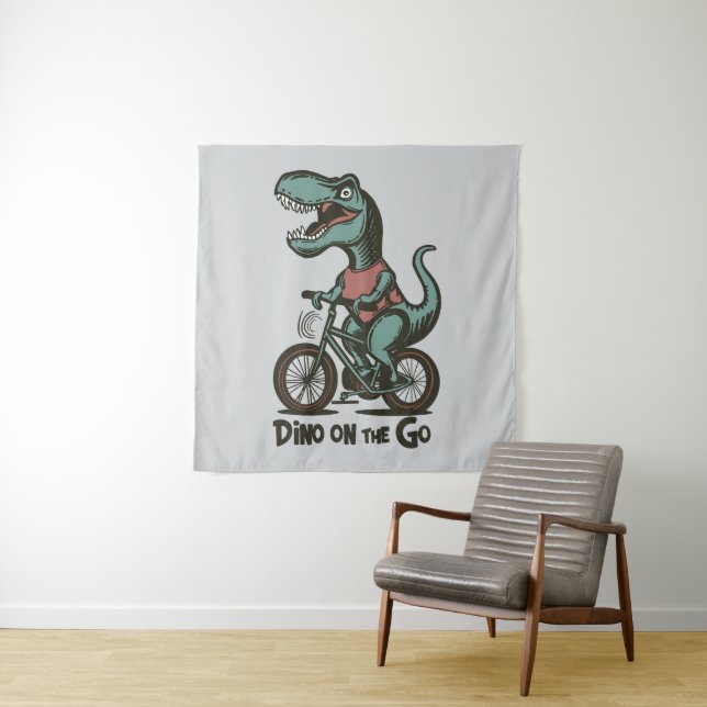 Dino on the Go Tapestry (In Situ)