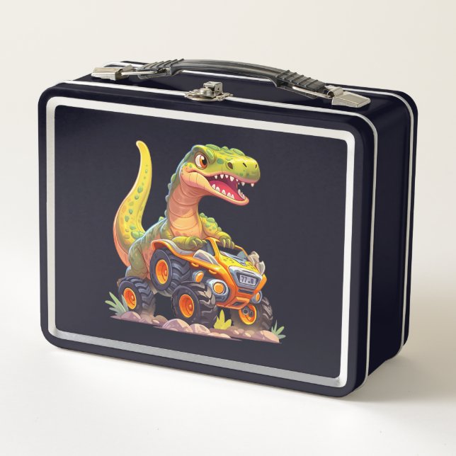 Dino on Wheels: Back-to-School Adventure Lunch Box (Front)