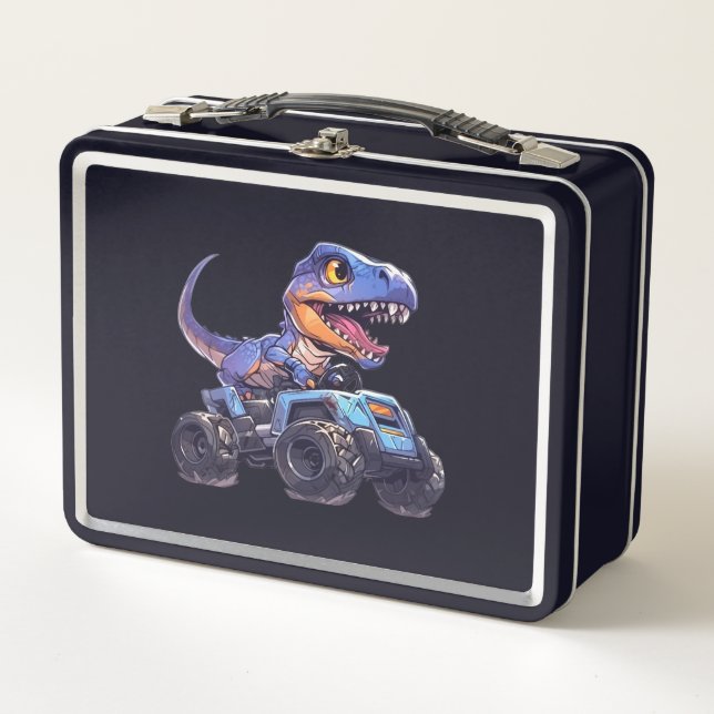 Dino on Wheels: Back-to-School Adventure Lunch Box (Front)