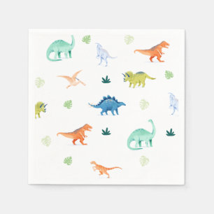 Dino Party Colorful Dinosaur Birthday Napkins