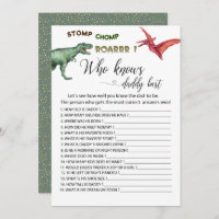 Dino Party stomp chomp roar games who knows daddy 