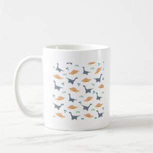 Dino Pattern Print Background For All Dinosaur Fan Coffee Mug