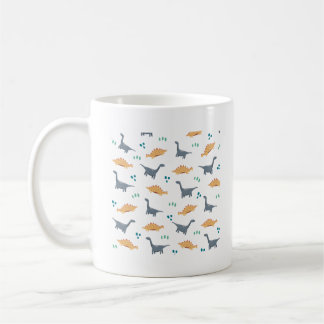Dino Pattern Print Background For All Dinosaur Fan Coffee Mug