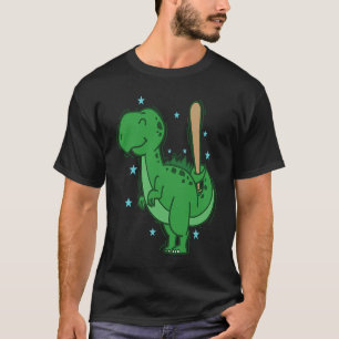 Dino playing Baseball Dinosaur Reptile T-Shirt