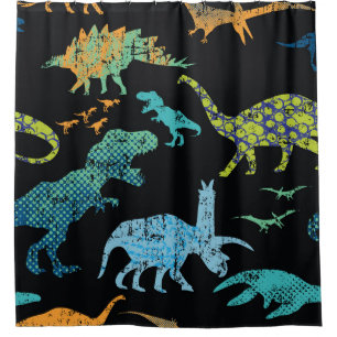 Dino Print: Grunge T-Shirt Pattern.