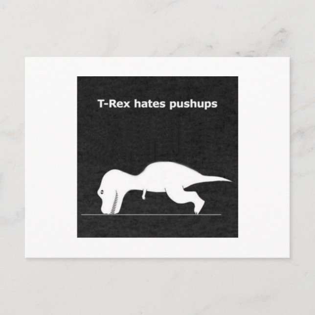 Dino push ups! postcard (Front)