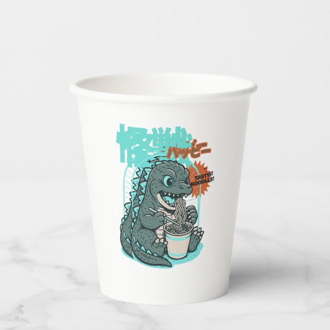Dino ramen paper cups (Front)