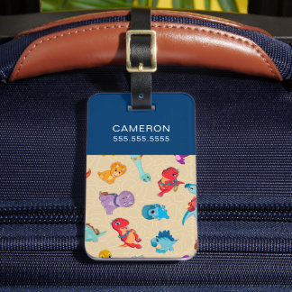 Dino Ranch | A Dinosaur Adventure Pattern Luggage Tag